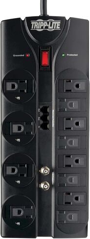 Eaton Tripp Lite TLP1208SAT Flat Plug Surge Protector 12 Outlets Home TV in Saudi Arabia