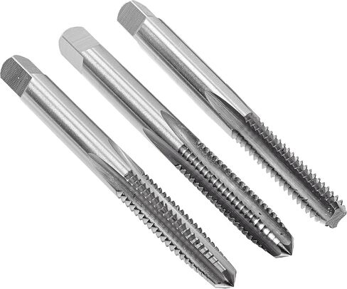 Kodiak Cutting Tools KCT202717 USA Made 1/4-20 Hand Threading Tap Set, Includes Taper, Plug and Bottom Taps, Ground Threads, High Speed Steel, H3 Limit, 4 Flute, 1/4" Diameter x 20 TPI (Pack of 3) in Saudi Arabia