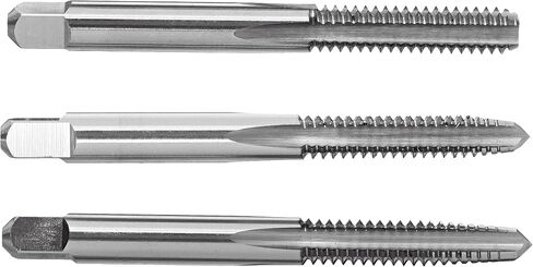 Kodiak Cutting Tools KCT202717 USA Made 1/4-20 Hand Threading Tap Set, Includes Taper, Plug and Bottom Taps, Ground Threads, High Speed Steel, H3 Limit, 4 Flute, 1/4" Diameter x 20 TPI (Pack of 3) in Saudi Arabia