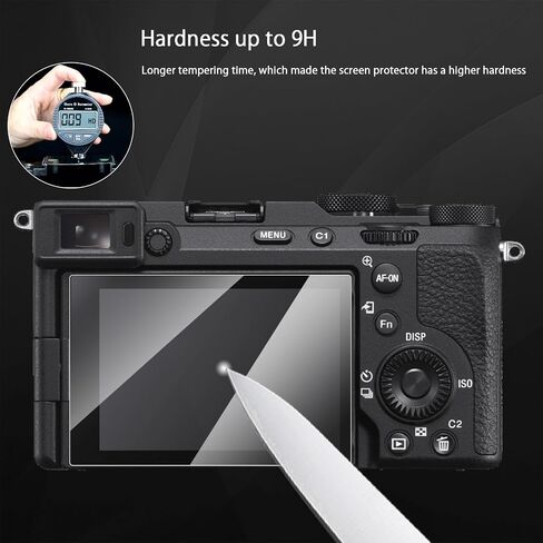 واقي شاشة زجاجي بصري من kakotopa لهاتف Sony A7CR، طبقة حماية لشاشة الكاميرا، صلابة 9H، رفيعة للغاية، شفافية عالية، مضاد لبصمات الأصابع ومضاد للخدش ومقاوم للماء in Saudi Arabia