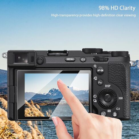 واقي شاشة زجاجي بصري من kakotopa لهاتف Sony A7CR، طبقة حماية لشاشة الكاميرا، صلابة 9H، رفيعة للغاية، شفافية عالية، مضاد لبصمات الأصابع ومضاد للخدش ومقاوم للماء in Saudi Arabia