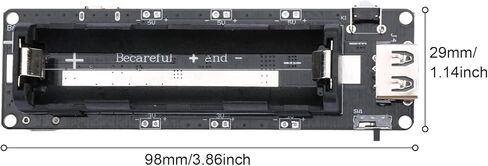 FORIOT 2Pcs 1865O Battery Holder Li-ion Battery with Single Compartment Support USB 5V/2A 3V/1A V3 Battery Shield Battery Charging Module with USB to Micro USB Charging Cable in Kuwait