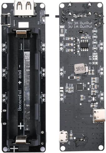 FORIOT 2Pcs 1865O Battery Holder Li-ion Battery with Single Compartment Support USB 5V/2A 3V/1A V3 Battery Shield Battery Charging Module with USB to Micro USB Charging Cable in Kuwait