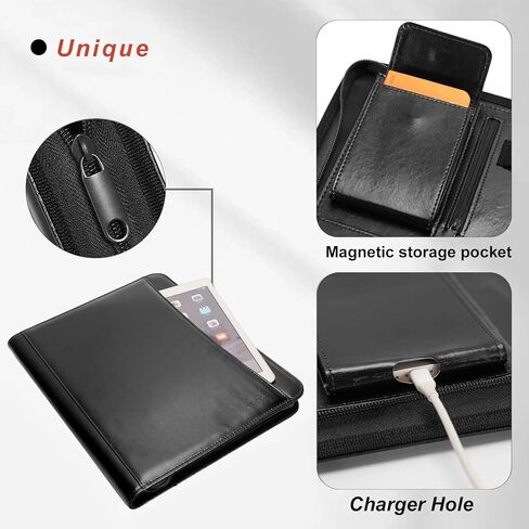 حافظة ملفات جلدية مقاس A4 من Leathario، حافظة للكتابة، مجلد عرض الأعمال in Kuwait