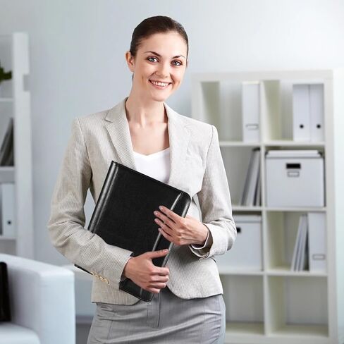 حافظة ملفات جلدية مقاس A4 من Leathario، حافظة للكتابة، مجلد عرض الأعمال in Kuwait