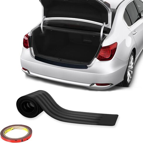 Abnaok المصد الخلفي حامي الحرس العالمي المطاط الأسود المقاوم للخدش باب الجذع حراس دخول ملحق غطاء الكسوة لسيارات الدفع الرباعي / السيارات (35.8 بوصة) in Kuwait