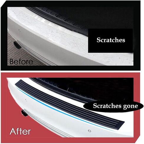 Abnaok المصد الخلفي حامي الحرس العالمي المطاط الأسود المقاوم للخدش باب الجذع حراس دخول ملحق غطاء الكسوة لسيارات الدفع الرباعي / السيارات (35.8 بوصة) in Kuwait