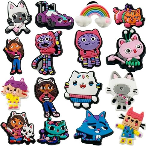 Roubeko 16Anime زخرفة الأحذية الكرتونية للسدادة، إكسسوارات ساحرة لطيفة لصالح حفلة الفتيات in Kuwait