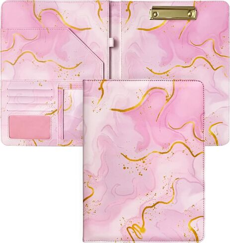 Portfolio Organizer, Clipboard Folio, Pink Padfolio for Women, Portfolio with Notepad, Pen Holder & Card Storage, Portfolio Binder, Padfolio for Men, Leather Binder, Leather Portfolio in Saudi Arabia