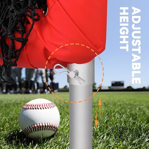 شبكة رمي 9 فتحات من نيوهاي، 9 شبكة رمي مستهدفة، منطقة الضربة المستهدفة، شبكة رمي الكرة اللينة والبيسبول، جيب أباريق شديدة التحمل، ارتفاع قابل للتعديل مع 4 أوتاد أرضية و2 كيس رمل in Kuwait