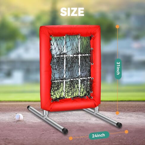 شبكة رمي 9 فتحات من نيوهاي، 9 شبكة رمي مستهدفة، منطقة الضربة المستهدفة، شبكة رمي الكرة اللينة والبيسبول، جيب أباريق شديدة التحمل، ارتفاع قابل للتعديل مع 4 أوتاد أرضية و2 كيس رمل in Kuwait