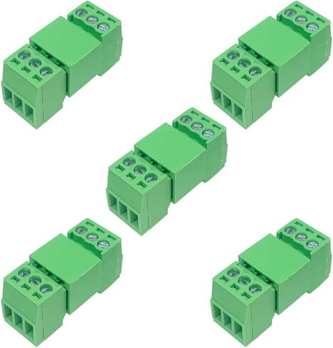 Jienk 5Set 4-Pin 125V 4A 2.54mm 0.1" Pitch PCB Mount Screw Terminal Block Connector for 26-18AWG Cable in Saudi Arabia