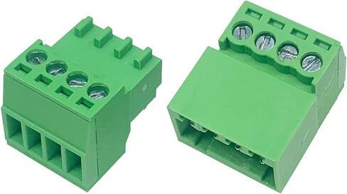 Jienk 5Set 4-Pin 125V 4A 2.54mm 0.1" Pitch PCB Mount Screw Terminal Block Connector for 26-18AWG Cable in Saudi Arabia