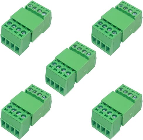 Jienk 5Set 4-Pin 125V 4A 2.54mm 0.1" Pitch PCB Mount Screw Terminal Block Connector for 26-18AWG Cable in Saudi Arabia
