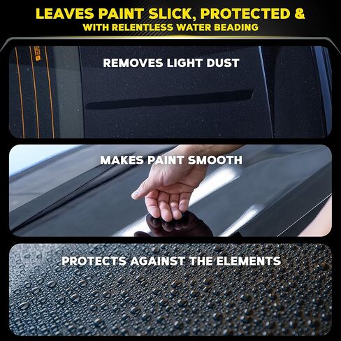 Meguiar's Hybrid Ceramic Quik Clay Kit - Get a Smooth Finish & Hybrid Ceramic Protection in One, Removes Contaminants Bonded on Paint with Synthetic Clay Pad and Hybrid Ceramic Detailer in Saudi Arabia