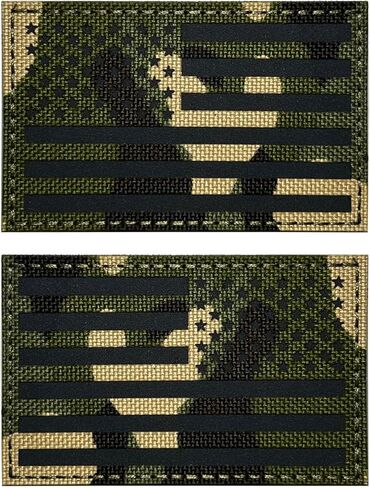 FITZNORA 2x3.15 ''الأشعة تحت الحمراء عاكسة العلم الأمريكي التصحيح هوك وحلقة التصحيح المعنويات التكتيكية للقبعات سترات وحقائب عسكرية in Kuwait
