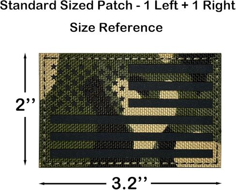 FITZNORA 2x3.15 ''الأشعة تحت الحمراء عاكسة العلم الأمريكي التصحيح هوك وحلقة التصحيح المعنويات التكتيكية للقبعات سترات وحقائب عسكرية in Kuwait