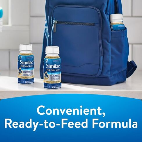 تركيبة سيميلاك 360 توتال كير للرضع، مع 5 بريبايوتك من HMO، أقرب تركيبة لدينا لحليب الثدي، غير معدلة وراثيًا، تركيبة للأطفال، جاهزة للتغذية، زجاجة 8 أونصة سائلة (عبوة من 6 قطع) (قد تختلف التعبئة) in Kuwait