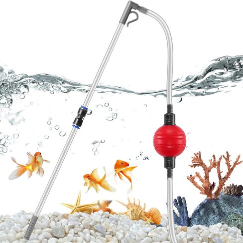 KRESANDI Aquarium Siphon Fish Tank Cleaner Adjustable Water Flow Aquarium Gravel Vacuum, Turtle Tank Small Fish Tank Cleaner Vacuum for Wash Sand, Water Changing in Saudi Arabia
