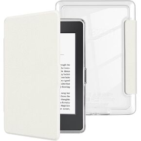 MOROCK Case for 6" Kindle Paperwhite 5th/6th/7th Generation 2012-2017 Released(Model No. EY21 & DP75SDI), Premium Lightweight PU Leather and PC Clear Acrylic Back Cover, Auto Wake/Sleep, Oat Coffee in Saudi Arabia