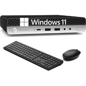 HP ProDesk 400 G3 Mini Tiny Business Desktop Computer, Intel Core i5-8500T, 8GB RAM, 256GB NVMe SSD, WiFi, Bluetooth, DisplayPort, Win11 Pro 64-bit (Renewed) in Kuwait