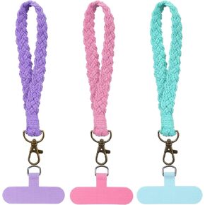 3 Pcs Phone Wrist Strap, CellPhone Lanyard with Tether Tab, Wrist Phone Lanyards, Universal Smartphone Wristlet Keychain for Women Men in Kuwait