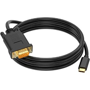 1080P USB C إلى V/GA ​​كابل TY>pe C 3.1 فولت/GA محول كابل محول مطلي 1 متر/1.8 متر لجهاز عرض فيديو خارجي UHD (1.8 متر) in Kuwait