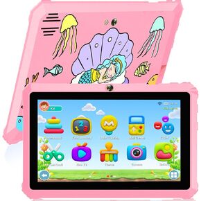 Yinoche Kids Tablet 7 "Android Tablet for Kids 3-7 32GB أقراص للأطفال الصغار مع Case WiFi Parental Control Dual Camera GMS معتمد in Kuwait