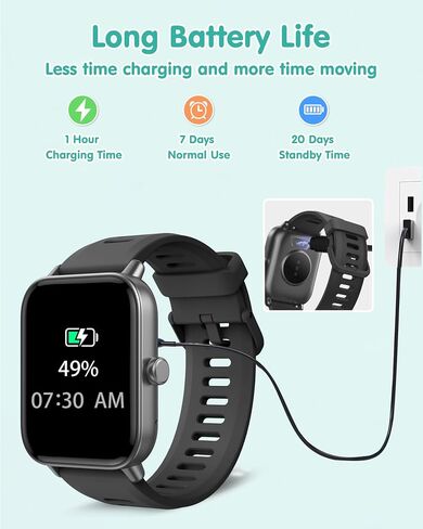 Kids Smart Watch, Kids Watch No Phone Needed Heart Rate & Sleep Tracker, Stress & SpO2 Monitor, 1.8" Fitness Tracker Step Counter, Alarm Clock, Games, Swimming Watch for Boys Girls Teens Aged 5+ in Saudi Arabia