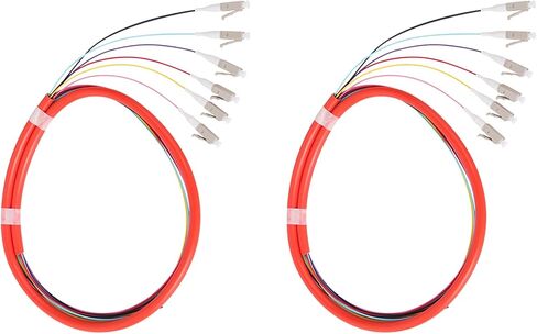 6 Strand LC/UPC Fiber Optic Pigtail 1.2m LC OS2 Singlemode Fiber Pigtail for Networks Communication System, 4 Packs in Saudi Arabia
