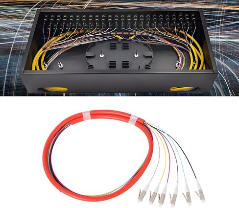 6 Strand LC/UPC Fiber Optic Pigtail 1.2m LC OS2 Singlemode Fiber Pigtail for Networks Communication System, 4 Packs in Saudi Arabia