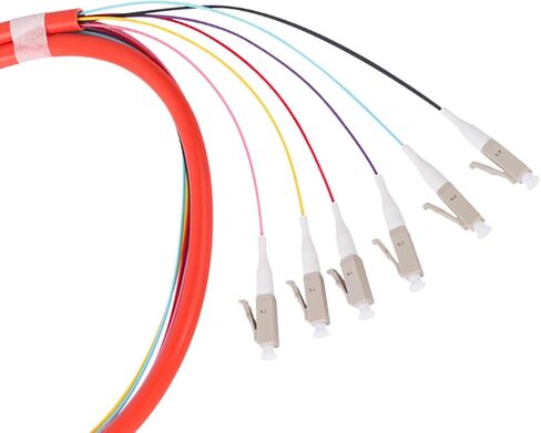 6 Strand LC/UPC Fiber Optic Pigtail 1.2m LC OS2 Singlemode Fiber Pigtail for Networks Communication System, 4 Packs in Saudi Arabia