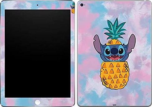 ملصق Skinit للكمبيوتر اللوحي متوافق مع iPad Air 2 - تصميم Disney Lilo and Stitch Pineapple Stitch المرخص رسميًا in Kuwait