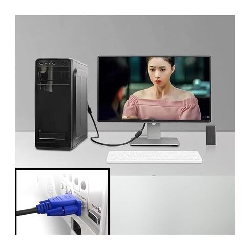 KLUFO كابل VGA عالي التحمل ذكر إلى ذكر SVGA سلك شاشة الكمبيوتر 1080p فيديو BN81-17941A in Kuwait