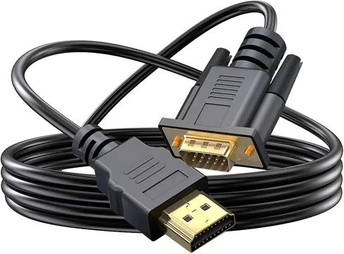 1.8 متر HDMI-متوافق مع محول V/GA ​​ذكر إلى ذكر كابل محول أحادي الاتجاه للكمبيوتر المكتبي M>oni>tor جهاز عرض HDTV in Saudi Arabia
