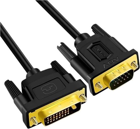 كابل DVI إلى V/GA ​​نشط، مناسب لمضيفي أجهزة الكمبيوتر الشخصي HDTV وأجهزة الكمبيوتر المحمولة والشاشات وأجهزة العرض (1 متر) in Saudi Arabia