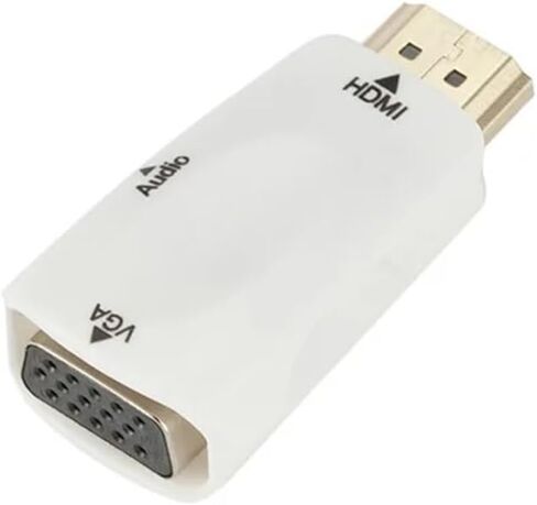 HDMI-Compatible to V/GA Adapter HD 1080P Male to Female Cable Converter for PC TV Box Computer Display Projector(White) in Saudi Arabia
