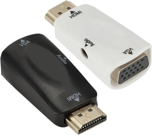 HDMI-Compatible to V/GA Adapter HD 1080P Male to Female Cable Converter for PC TV Box Computer Display Projector(White) in Saudi Arabia