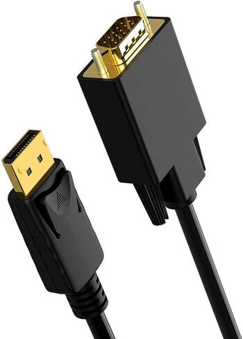 محول Keenso DisplayPort إلى VGA سلكي بدون فقدان ناقل الحركة بكفاءة ثابتة لجهاز عرض شاشة الكمبيوتر 1.8 متر in Saudi Arabia