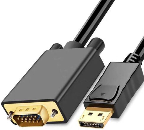 محول Keenso DisplayPort إلى VGA سلكي بدون فقدان ناقل الحركة بكفاءة ثابتة لجهاز عرض شاشة الكمبيوتر 1.8 متر in Saudi Arabia