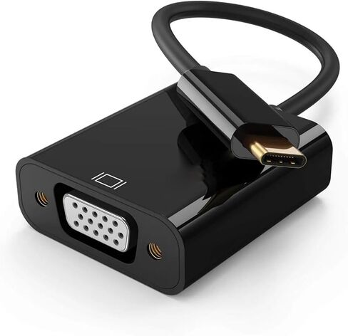 USB C to V/GA Cable for 15 Pro Max. USB 3.1 TY>pe C to V/GA Adapter M>oni>tor Cable for Pro Air de*/ll XPS13 XPS15(Silver No braiding) in Saudi Arabia