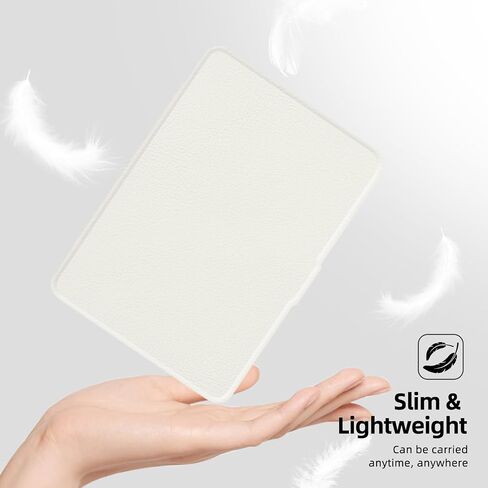 MOROCK Case for 6" Kindle Paperwhite 5th/6th/7th Generation 2012-2017 Released(Model No. EY21 & DP75SDI), Premium Lightweight PU Leather and PC Clear Acrylic Back Cover, Auto Wake/Sleep, Oat Coffee in Kuwait