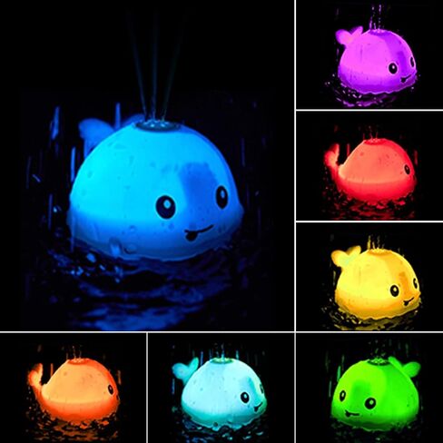 ZHENDUO Baby Bath Toys, Whale Automatic Spray Water Bath Toy, Induction Sprinkler Bathtub Shower Toys for Toddlers Kids Boys Girls, Pool Toy for Baby (Grey Whale) in Saudi Arabia