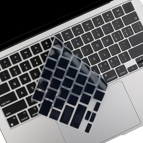 Keyboard Cover for 2025-2022 MacBook Air 15.3" 13.6"M4 M3 M2 Chip A3241 A3240 A2941 A3114 A2681 A3113 MacBook Pro 14 16" M4 M3 M2 M1 Pro/Max Chip A2442 A2779 A2918 A2992 A2485 A2780 A2991,US Layout-BK in Saudi Arabia