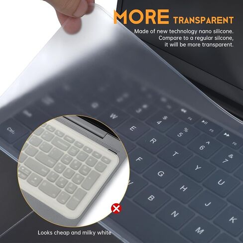 Silicone Keyboard Protector for 12-14 in Laptops, Waterproof and Dustproof Cover,Flexible Film, Dustproof Keyboard Film, Flexible Keyboard Protector|Durable Keyboard Film, Easy to Clean in Saudi Arabia