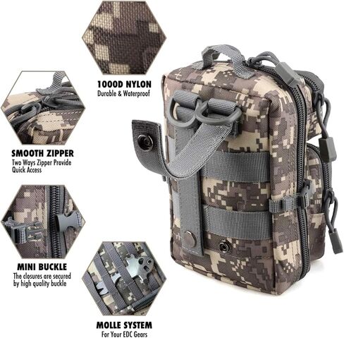 Tactical Molle Utility Pouch, EDC Tool Pouch Tactical Phone Pouches Mini Waist Pouches in Saudi Arabia