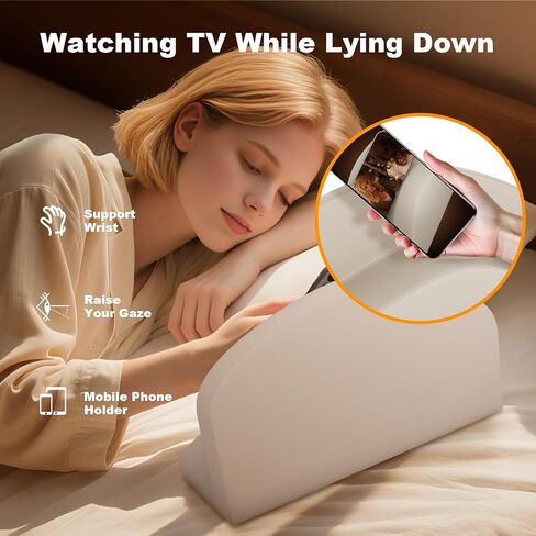 حامل وسادة للهاتف، تصميم قابل للطي 2 في 1، حامل وسادة متوافق مع جهاز Kindle مقاس 12.2 بوصة، هاتف، يقلل من ضغط المعصم، حامل وسادة للكمبيوتر اللوحي متعدد الزوايا مع حافظة قابلة للإزالة، قابل للغسل in Saudi Arabia