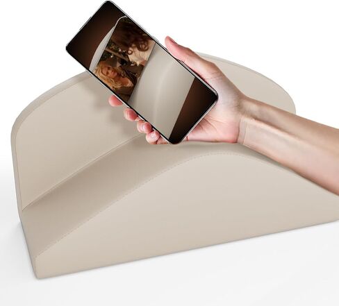حامل وسادة للهاتف، تصميم قابل للطي 2 في 1، حامل وسادة متوافق مع جهاز Kindle مقاس 12.2 بوصة، هاتف، يقلل من ضغط المعصم، حامل وسادة للكمبيوتر اللوحي متعدد الزوايا مع حافظة قابلة للإزالة، قابل للغسل in Saudi Arabia