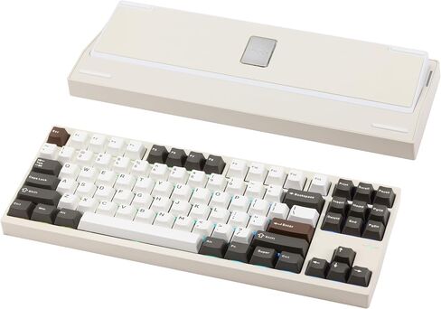 KEEBMONKEY WOBKEY Crush 80 Beta CNC Aluminum Quick-Disassembly Ball-Catch Mount Triple-Mode Connectivity Gaming Mechanical Keyboard with HMX Frost Jade Switch and BSUN Arctic Switch (Pro White) in Saudi Arabia