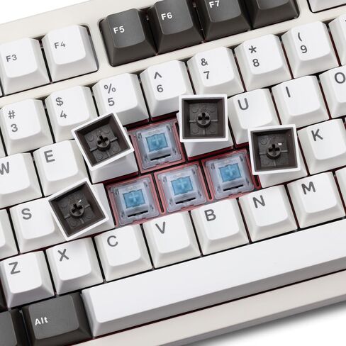 KEEBMONKEY WOBKEY Crush 80 Beta CNC Aluminum Quick-Disassembly Ball-Catch Mount Triple-Mode Connectivity Gaming Mechanical Keyboard with HMX Frost Jade Switch and BSUN Arctic Switch (Pro White) in Saudi Arabia